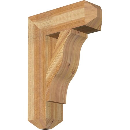 Ekena Millwork Funston Craftsman Rough Sawn Bracket, Western Red Cedar, 6"W x 20"D x 28"H BKT06X20X28FST04RWR